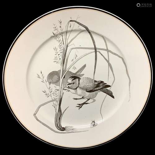 Pierre Mallet Brown Transferware ORNITHOLOGY Canova Plate ~ ...