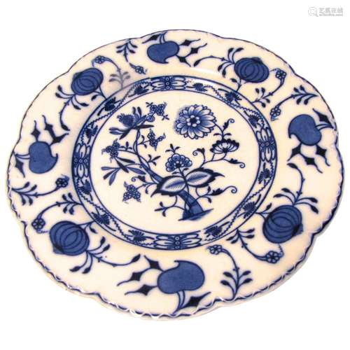 Lovely Flow Blue Plate HOLLAND Johnson Bros. Ca 1891