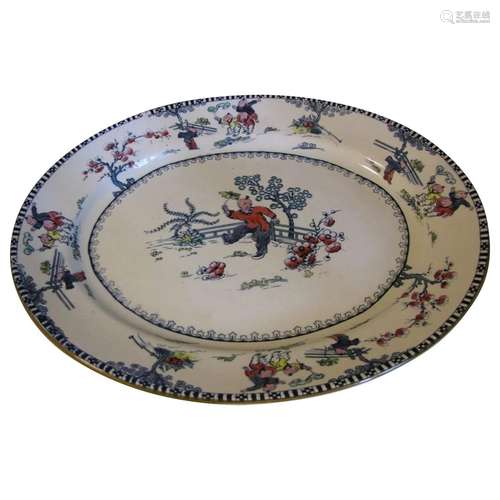 Huge Unusual Platter, Bishop & Stonier, Oriental Childre...