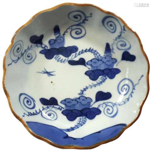 Antique Chinese Blue And White Porcelain Bowl