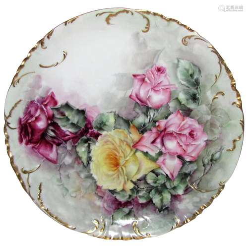 Antique Haviland Limoges Hand Painted Platter Circa 1900