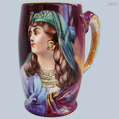 Magnificent Vintage Jean Pouyat Limoges France 1900 Hand Pai...