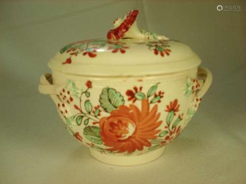 Creamware Sugar and Cover, Leeds Type, C 1780