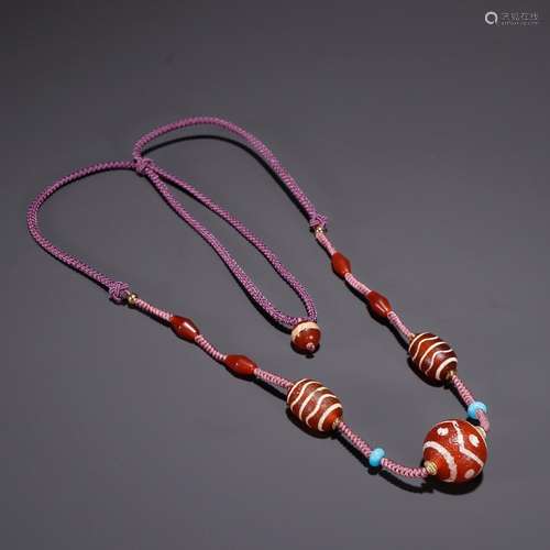 , line one thousand to pure red meat bead necklaceSpecificat...