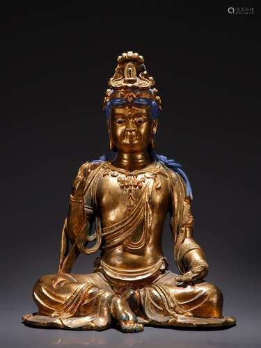 Copper and gold guanyin statuesSpecification: bottom long 21...