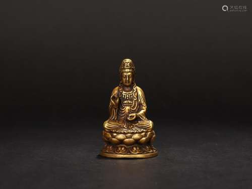 - copper and gold "avalokitesvara" inch Buddha sta...