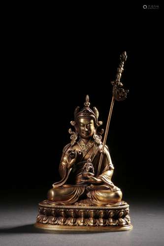 Copper and gold master padmasambhava furnishing articlesSize...