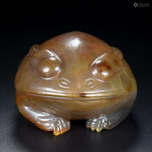 Agate generation of frogs, carver fine pique oldish, colour ...