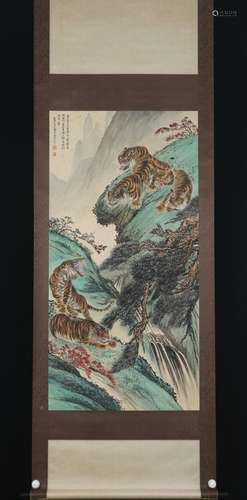 P20N1921 Zhang Shanzi tiger mountain spring figure vertical ...