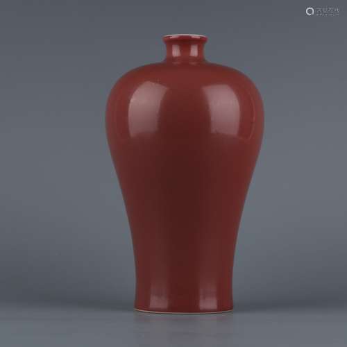 And ji mei red glaze bottle size: height 19.6 ㎝ caliber 3.2 ...