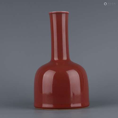 Ji red glaze from bell statue of size: height 20.2 ㎝ abdomin...