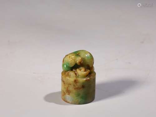 Jade, rich stamp immediatelySpecification: 1.9 cm in diamete...