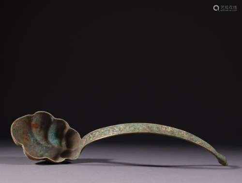 Spoon the excavated in sterling silver and gold patternSpeci...