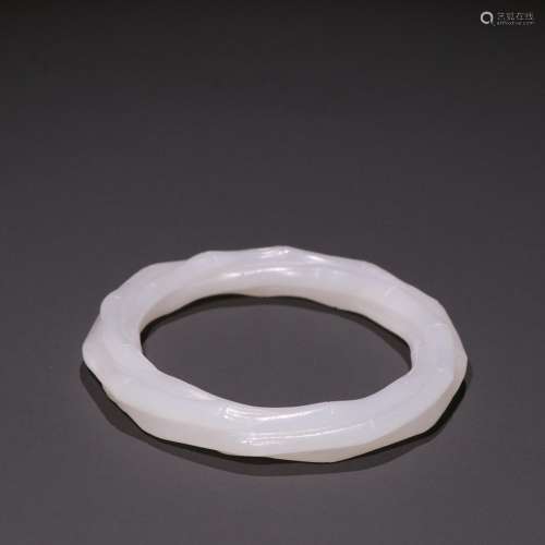 Old hetian jade bamboo bracelets.Specifications: a thick 1.1...