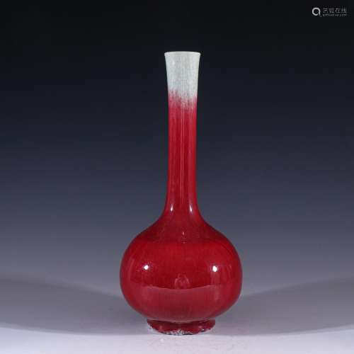 Lang kiln red open long flaskSpecification: high 33 cm diame...