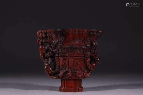 Acura xj carved therefore dragon horn cup.Specification: 12 ...