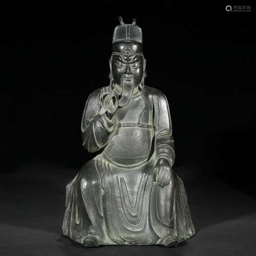 The duke guan's statue furnishing articles: old copperSp...