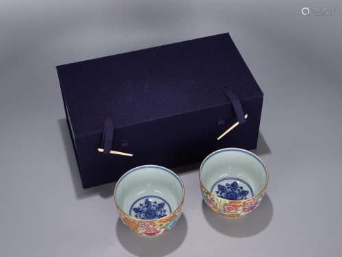 - gold base powder enamel cup "flowers"Specificati...