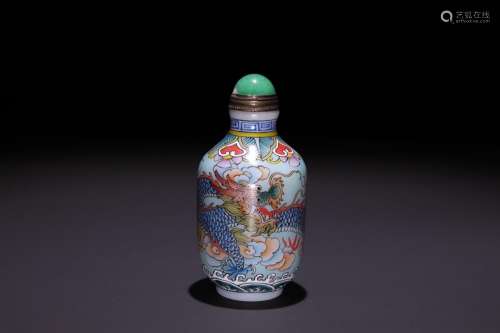 , material painted enamel dragon snuff bottlesSpecification:...