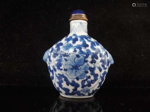 Old Chinese Hand-paind Pastel-porcelain Snuff Bottle