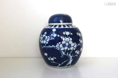 Fine - Antique Chinese Late Qing Blue & White Prunus &am...