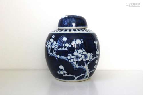 Fine - Antique Chinese Late Qing Blue & White Prunus &am...