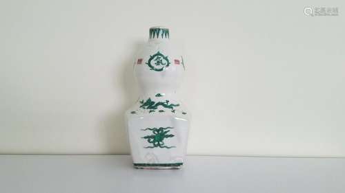 Very rare Chinese Ming Double Gourd (four-sided) porcelain v...