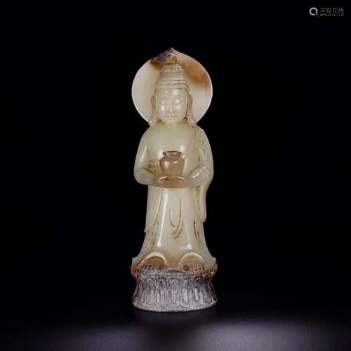 Hetian jade Buddha Buddha, the great day of the jade oil moi...