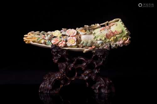 .chinese furnishing articles beautifully carved "hundre...