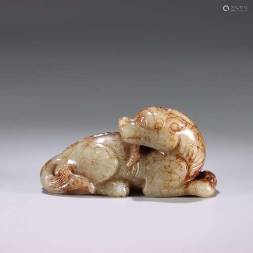 : hetian jade benevolent paperweightSize: 8 cm long, 3 cm wi...