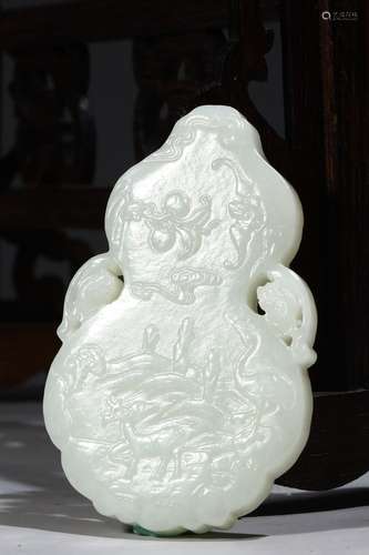 , hotan Bai Yufu lu shou gourd shape upSpecification: long, ...