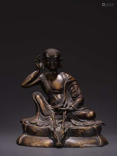 , old cupreous embryo milarepa guru statuesSpecification: hi...