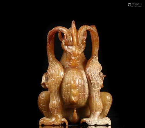 Furnishing articles, hetian jade dragon, quality good, form ...