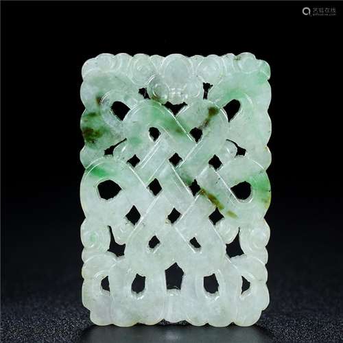 , an old jade hollow outknot accessories, color beautiful, p...