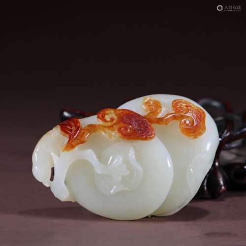 : everything is going well with hetian jade persimmon7.7 cm ...