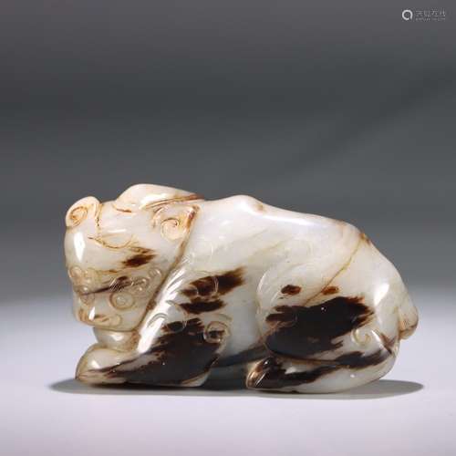 : put a hetian jade the mythical wild animalSize: 9.5 cm lon...