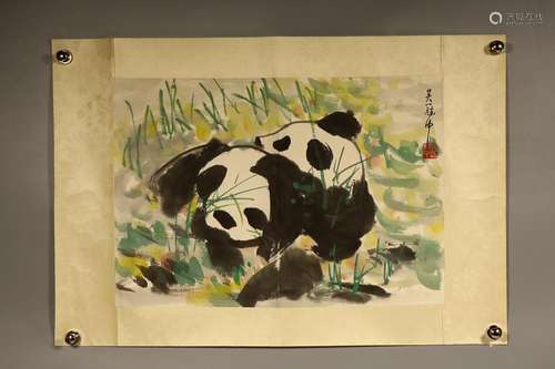 Modern, "wu guanzhong" panda mirror coreSpecificat...