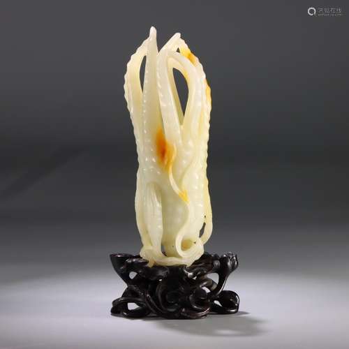 : hetian jade bergamot furnishing articlesSize: 15 cm long, ...