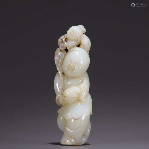 Old hetian jade ruyi double boy put piecesSpecification: hig...