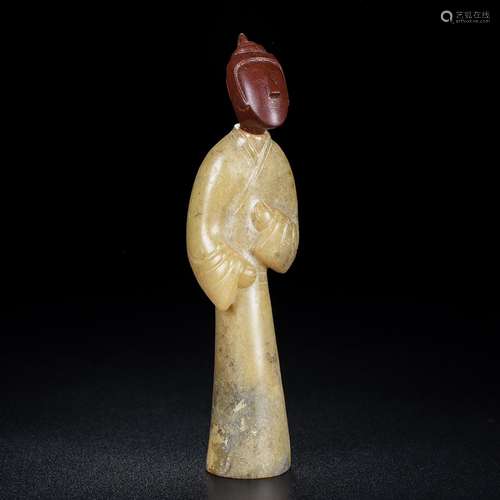 And Tian Shan jade figurines, jade oil moisten, carved exqui...