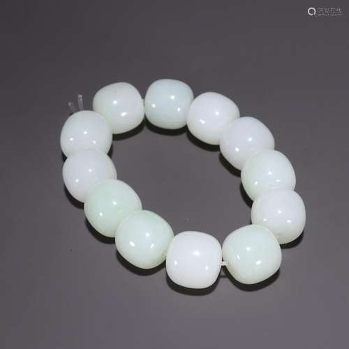 Hetian jade element face hand stringSpecification: X1.8 bead...