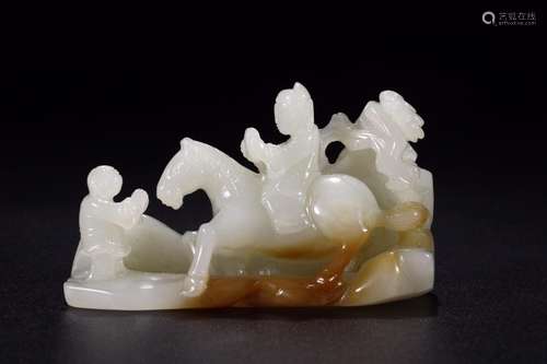 : hetian jade the lad from furnishing articlesSize: 9.3 cm w...