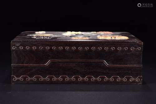 : red sandalwood ancient treasure box for four28 cm wide 18 ...