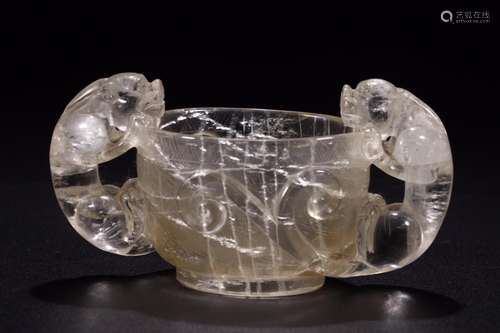 , "" crystal longnu ears washedSize: 12.5 cm wide ...