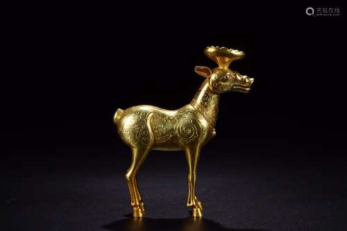 Deer: copper and gold candlesticksSize: length 11 cm wide an...