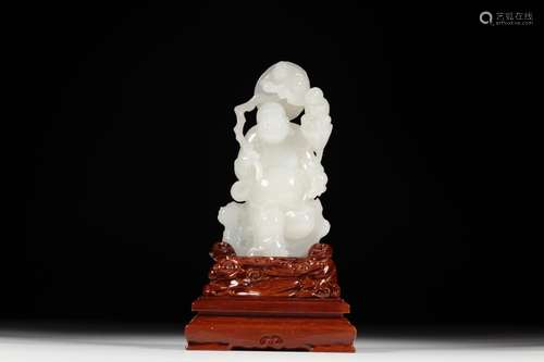 Maitreya furnishing articles, hotan jade the boy playSize: 8...