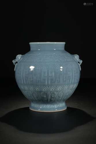 , "" sky blue glaze heap Bai Chi dragon grain shop...