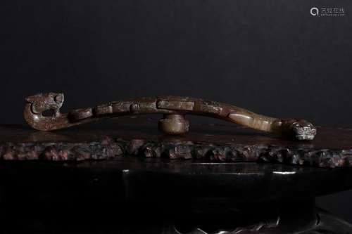 Before: hetian jade belt ooze longnu hook131.2 grams of 19 C...