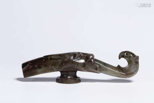 The first hook: hetian jade beast45 grams, 9.1 CM long 2.4 C...