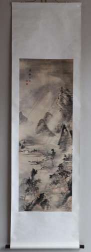 , XiaoZhen landscape paintingSize, 134 * 47 cmDescribes the ...